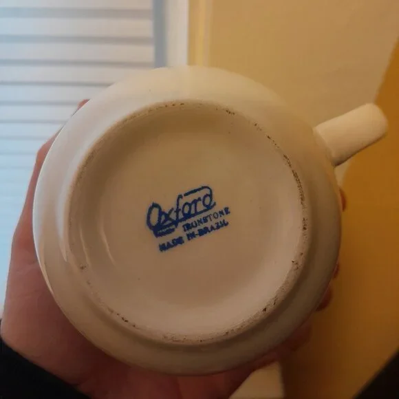 Vintage Retro 1970's Oxford Brazil 8710 Yellow Flower Stoneware Coffee Mug Cup - Picture 6 of 6